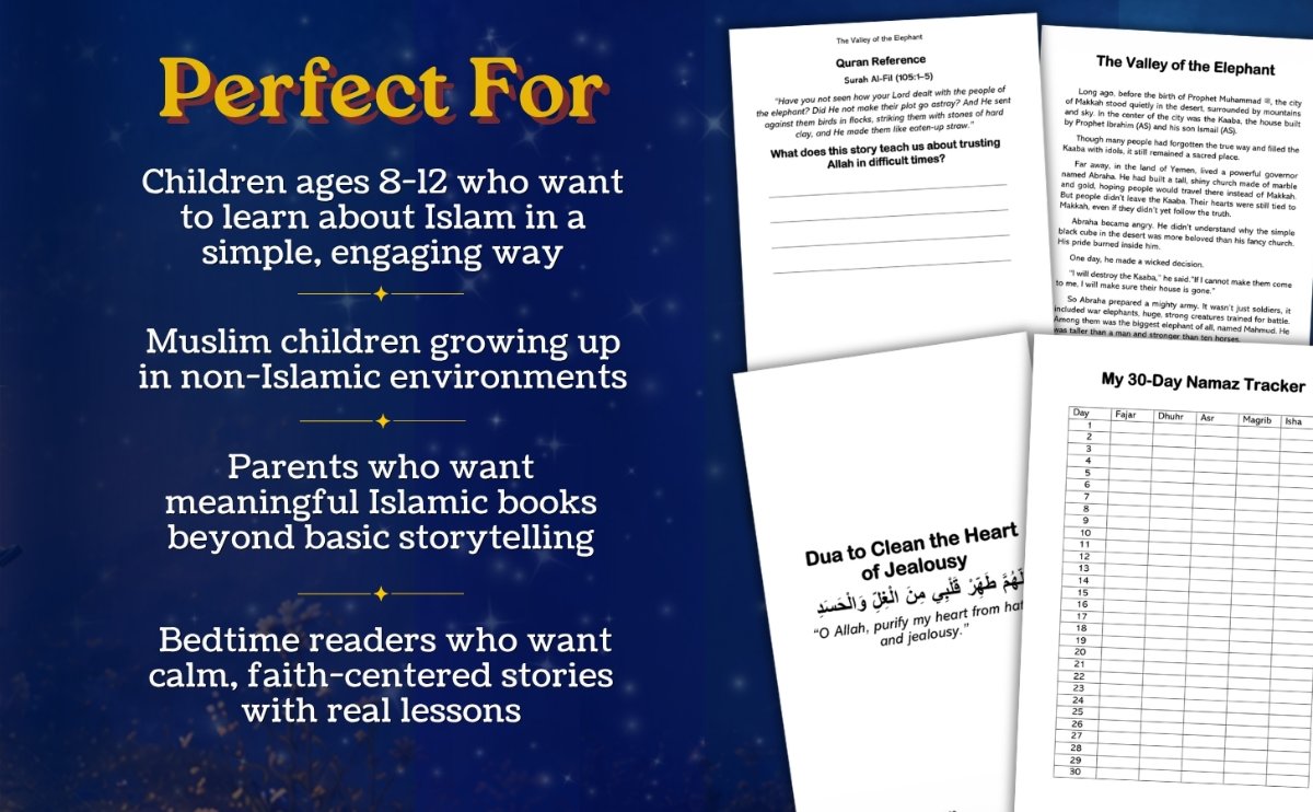Inside pages of Quran Stories for Kids - sample spread